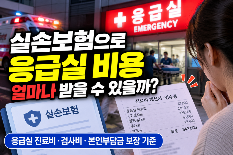 실손보험으로 응급실 비용 얼마나 받을 수 있을까?｜응급실 진료비·검사비·본인부담금 보....