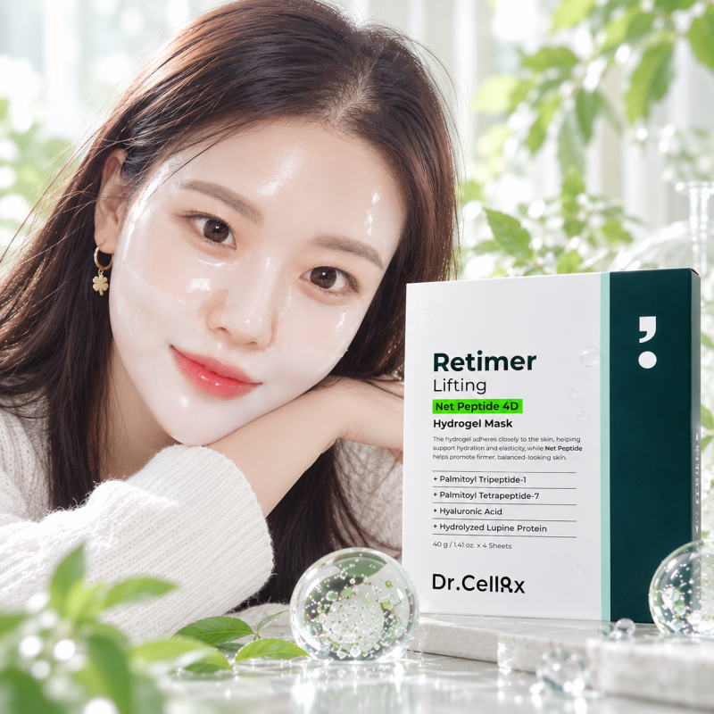 닥터셀알엑스 리타이머 리프팅 넷 펩타이드 4D 하이드로겔 마스크, 얼굴에 착 붙는 탄력 홈케....
