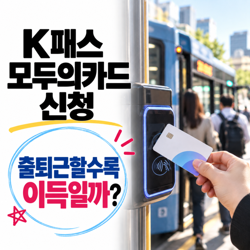 K패스 모두의카드 신청, 출퇴근할수록 이득이라는데 따져보니