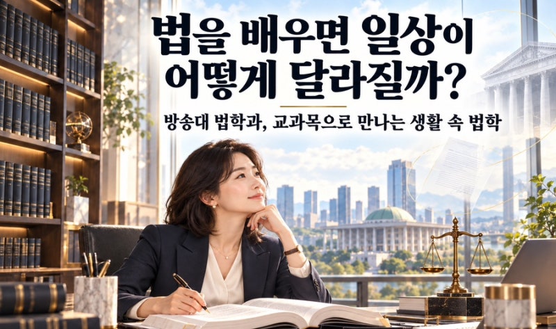 [방송대 법학과 공부 기록] 실생활에 도움이 되는 법학 공부_법을 배우면 일상이 어떻게 달라....