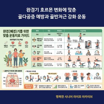 완경기 호르몬 변화에 맞춘 골다공증 예방과 골반저근 강화 운동