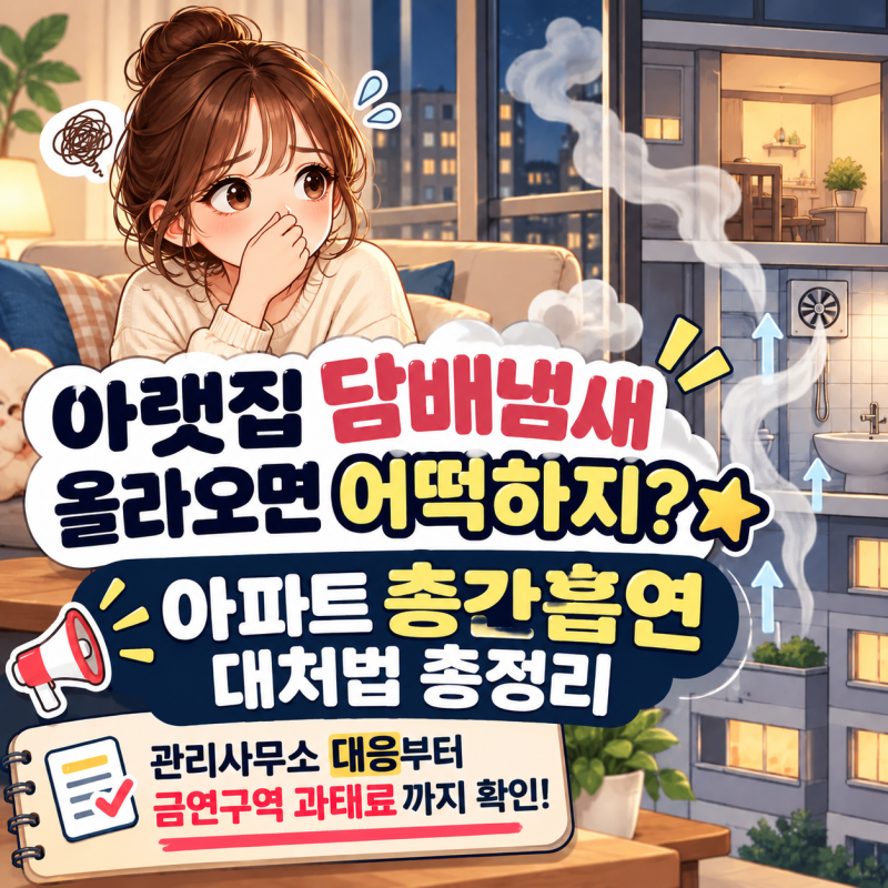 아랫집 담배냄새 올라오면 어떻게 해야 할까?｜아파트 층간흡연 대처법