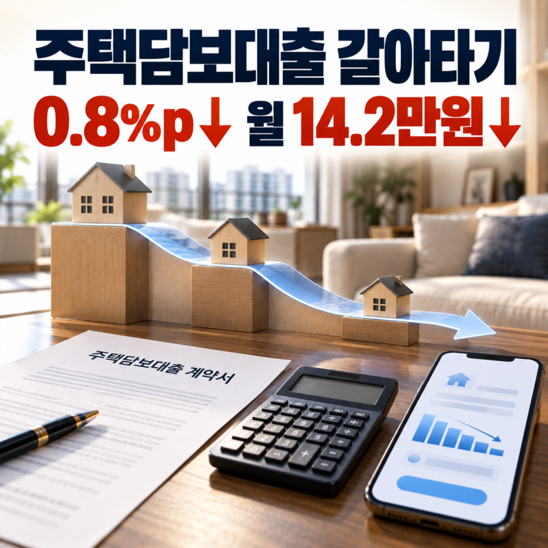 주택담보대출 갈아타기 “11개월이면 비용 회수” 주담대 금리 비교 계산법