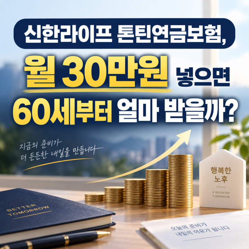 신한라이프 톤틴연금보험, 월 30만원 넣으면 60세부터 얼마 받을까?