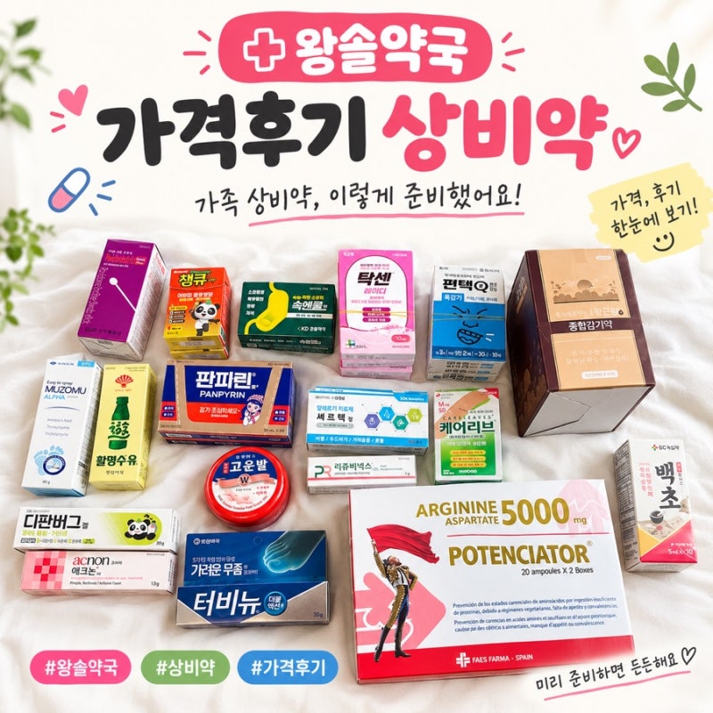 왕솔약국 가격 후기｜직접 구매해본 약값 정리 + 온누리상품권 7% 할인