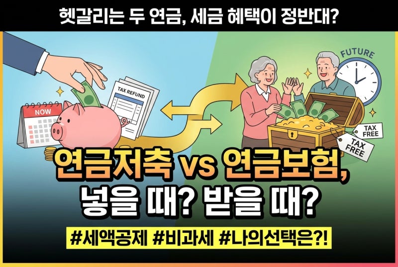 연금보험 연금저축 차이와 세액공제 비과세, "세액공제 받을까, 비과세 혜택 챙길까?" 나에게....