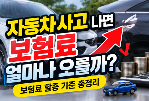 자동차보험 사고 1건, 보험료 얼마나 오를까? 할증 기준 꼭 확인하세요