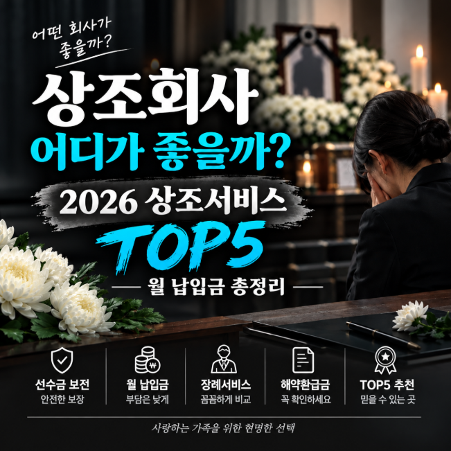 2026년 상조회사 어디가 좋을까? (웅진프리드라이프,교원라이프,보람상조)