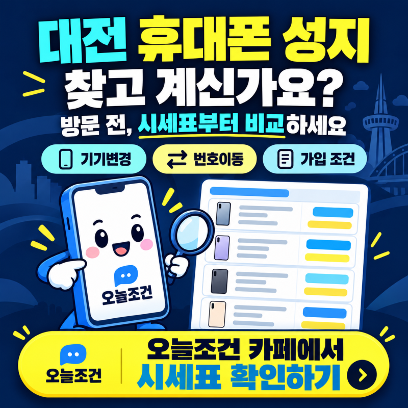 대전 휴대폰 성지 찾다가 가격만 비교하고 계신가요? 방문 전 시세표 확인하는 법