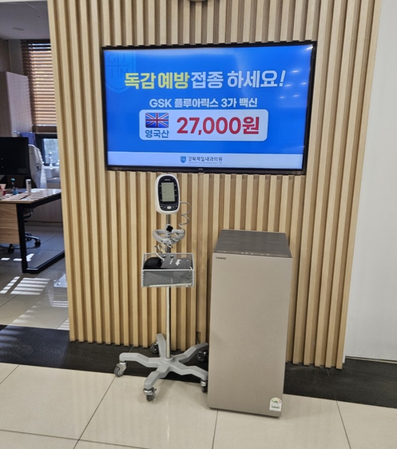 독감 예방주사 수입백신 gsk 단돈 2만 7천원에 맞고옴