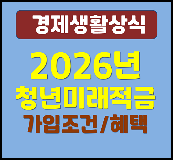  2026년 청년미래적금 가입조건 혜택 완벽정리