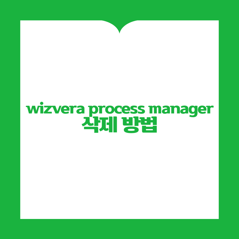 Wizvera Process Manager 삭제 방법｜삭제해도 문제없는지 먼저 확인