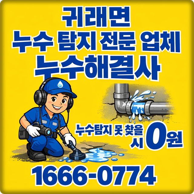  원주시 귀래면 누수 탐지 전문 업체 주택 누수 공사