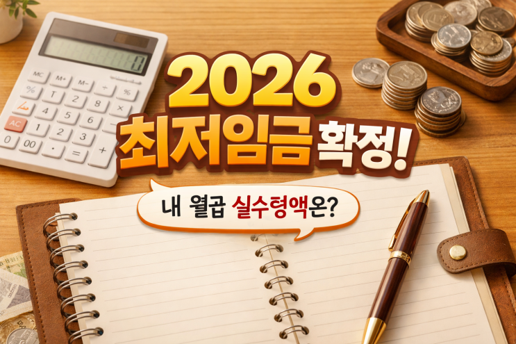  2026년 최저임금 및 4대 보험 요율표 (※직장인 필독)