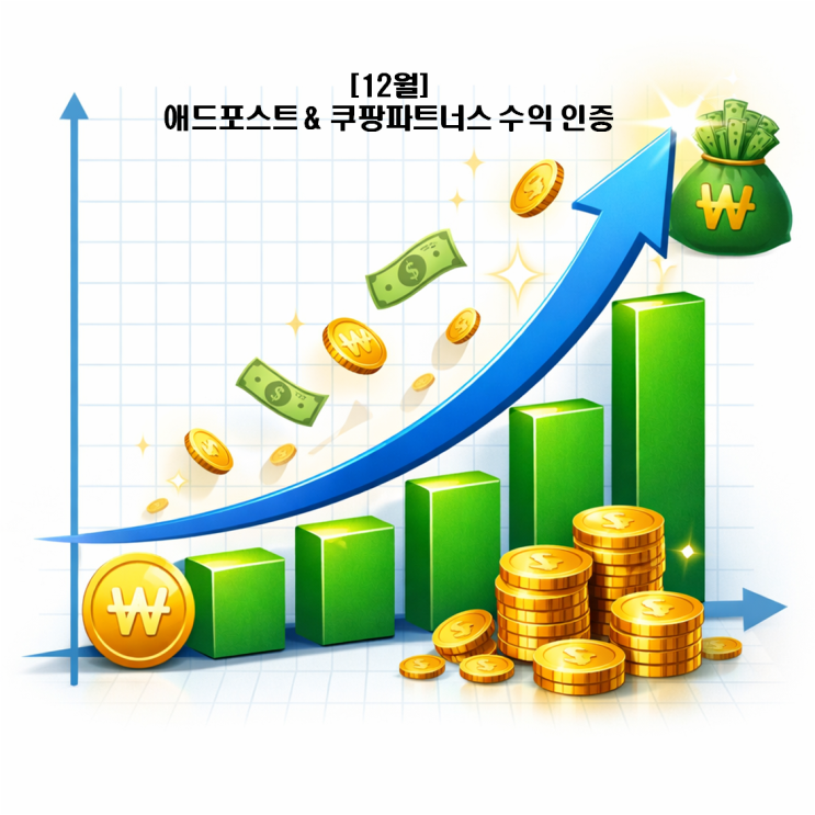  [12월] 일평균 800명 방문자 블로거의 애드포스트, 쿠팡파트너스 수익 인증 부업 안내