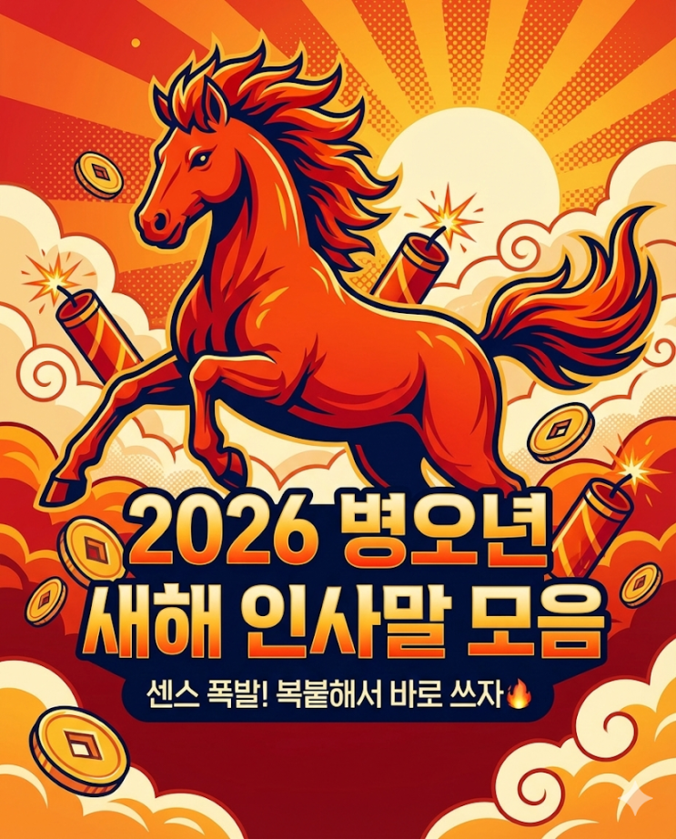  2026년 병오년 새해 인사말 모음! 직장 부모님 친구 맞춤형 문구 21가지 공유 (이미지 포함)