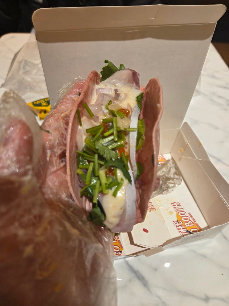  강남 신세계백화점 맛집 더타코부스 LAB 전라상회 대방어 타코 소개