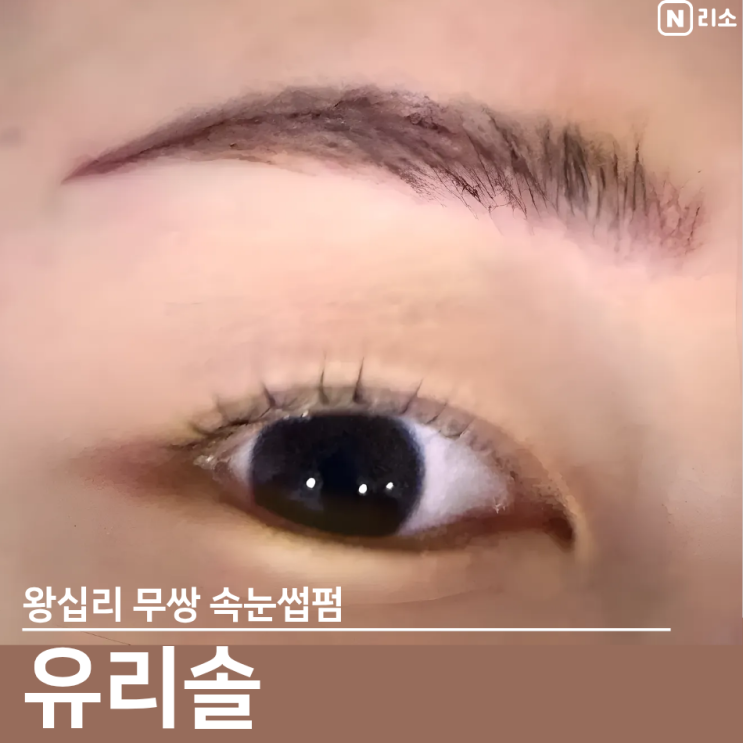  왕십리 속눈썹펌 내돈내산 무쌍 유리솔