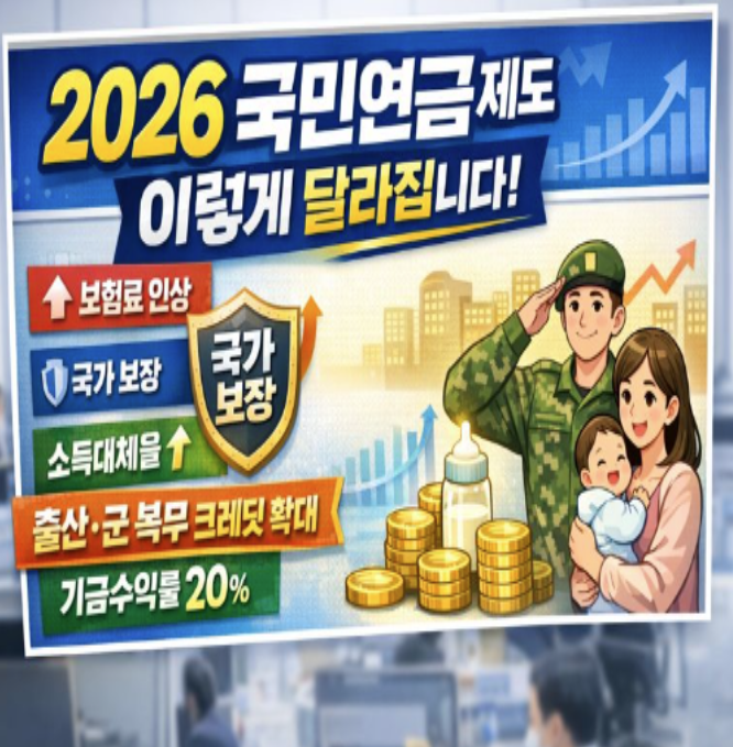  2026 국민연금제도 개편 완전 정리! 보험료율 인상부터 국가 지급보장까지