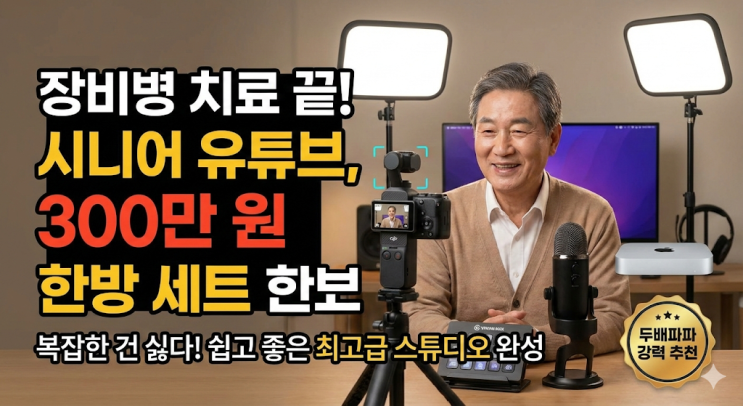  [시니어 유튜브] 장비병 치료 끝! 300만 원으로 완성하는 최고급 스튜디오 (한방 추천)