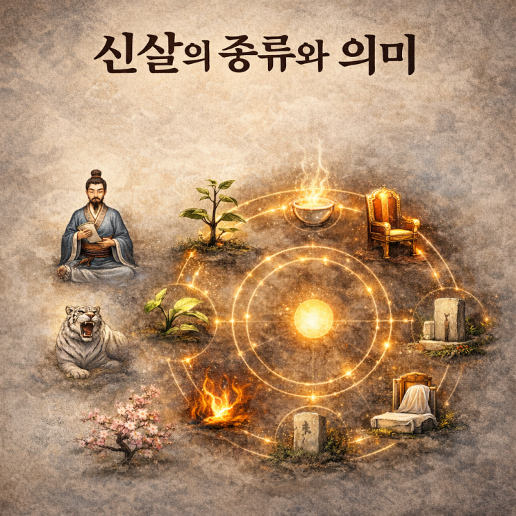  신살의 종류와 의미: 사주 해석에서 신살과 12신살은 어떻게 활용되는가