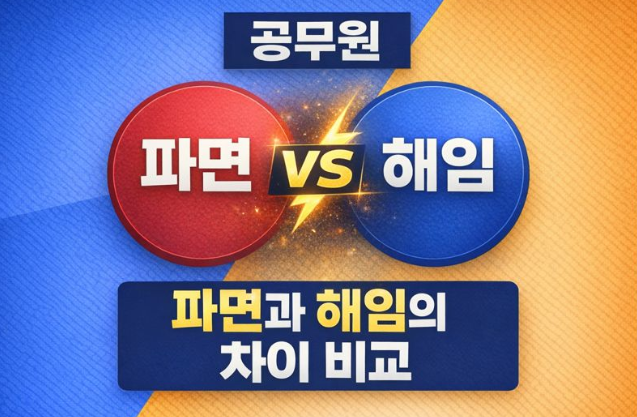  공무원의 파면과 해임의 차이 비교 연금혜택은?