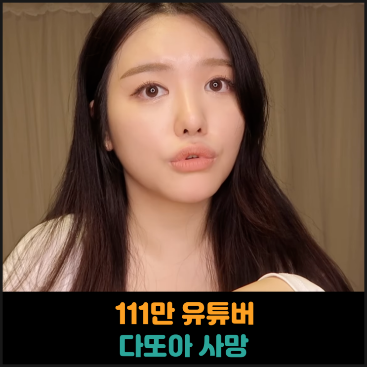  111만 유튜버 다또아 사망