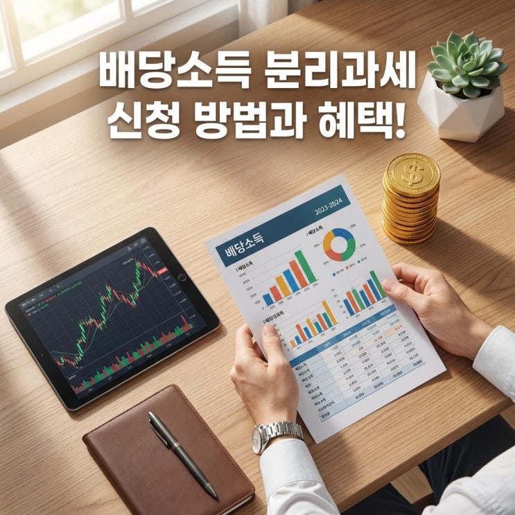  배당소득 분리과세 신청 방법과 혜택! 금융소득종합과세 기준 피하는 밸류업 투자 (고배당주)