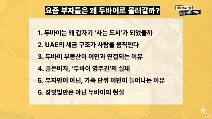  [MBC 박정호 손에잡히는경제] 요즘 부자들은 왜 두바이로 몰려갈까? - UAE 이민·골든비자·부동산이 뜨는 진짜 이유