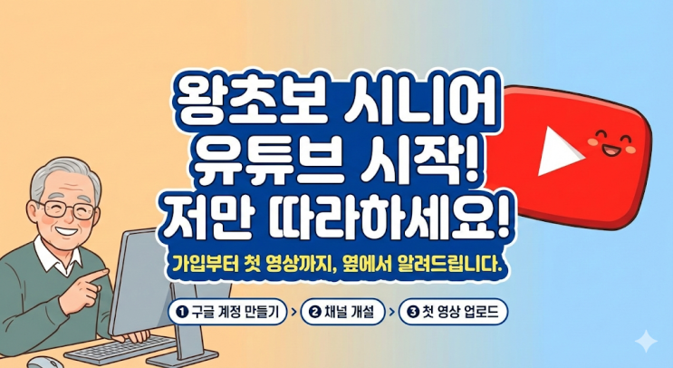  [왕초보/시니어] 유튜브 가입부터 채널 개설, 첫 영상 올리기까지 완벽 가이드