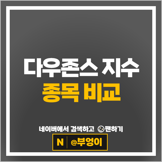 다우 존스 지수 주식 종목 수익률 PER PBR 시가총액 순위