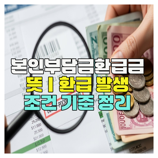  본인부담금환급금 뜻｜환급 발생 조건 기준 정리