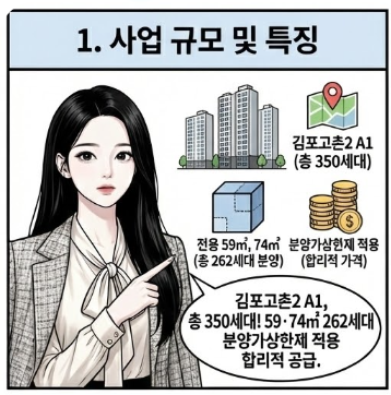  김포고촌2 A1 공공분양 350세대 59 74 분양가 소득 자산 기준 전매제한 재당첨제한