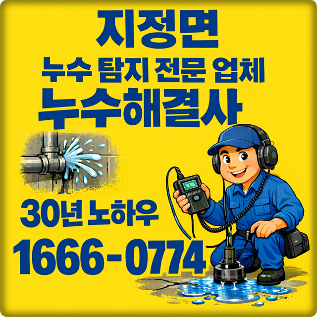  원주시 지정면 누수 탐지 전문 업체 아파트 및 주택 누수 공사