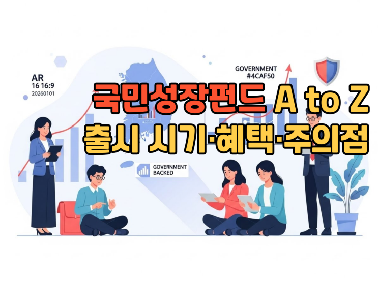   국민성장펀드 150조 총정리 — 국민참여형 출시 시기, 혜택(검토), 가입 체크리스트