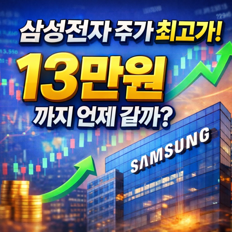  삼성전자 주가 최고가 경신 기대, 13만원까지 갈 수 있을까?