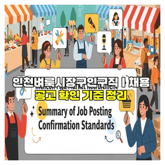  인천벼룩시장구인구직｜채용 공고 확인 기준 정리