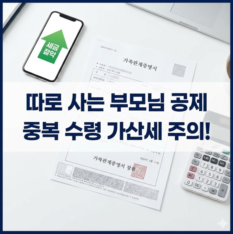  따로 사는 부모님 인적공제, 형제 중 누가 받을까? (중복수령 가산세 피하는 법)