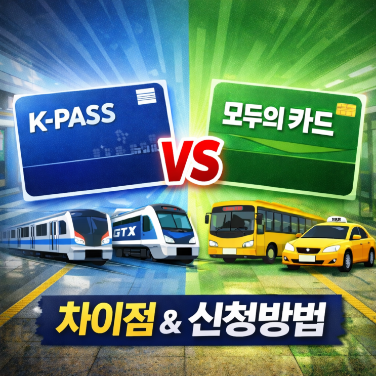  K패스 교통카드와 모두의 카드 차이 비교 및 발급 신청방법 완벽정리!