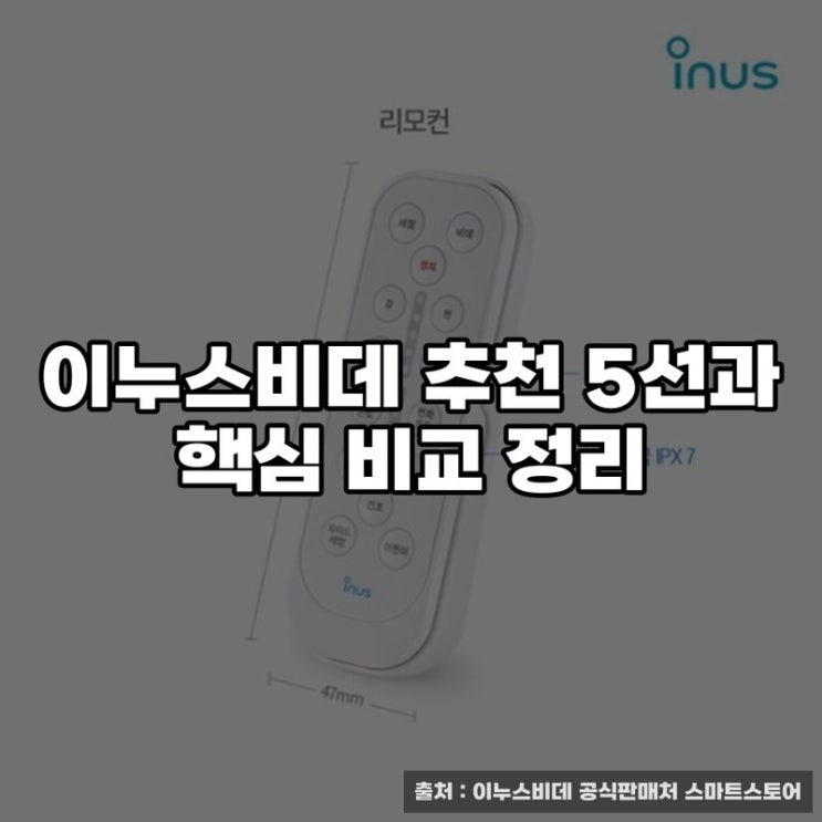  이누스비데 추천 5선과 핵심 비교 정리