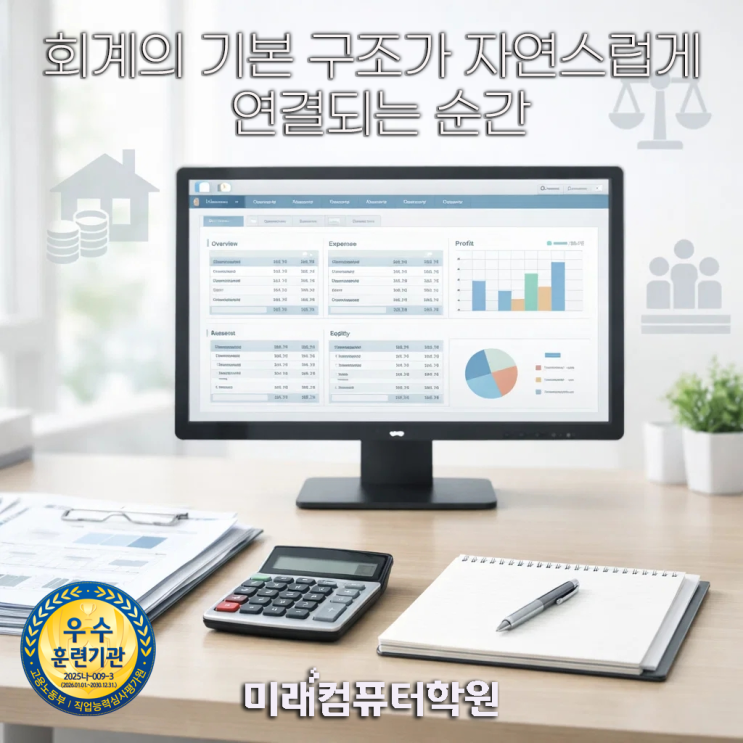  부산회계학원-전산회계 1급 자격증, 재직자·구직자도 가능한 60시간 실무 중심 회계과정!
