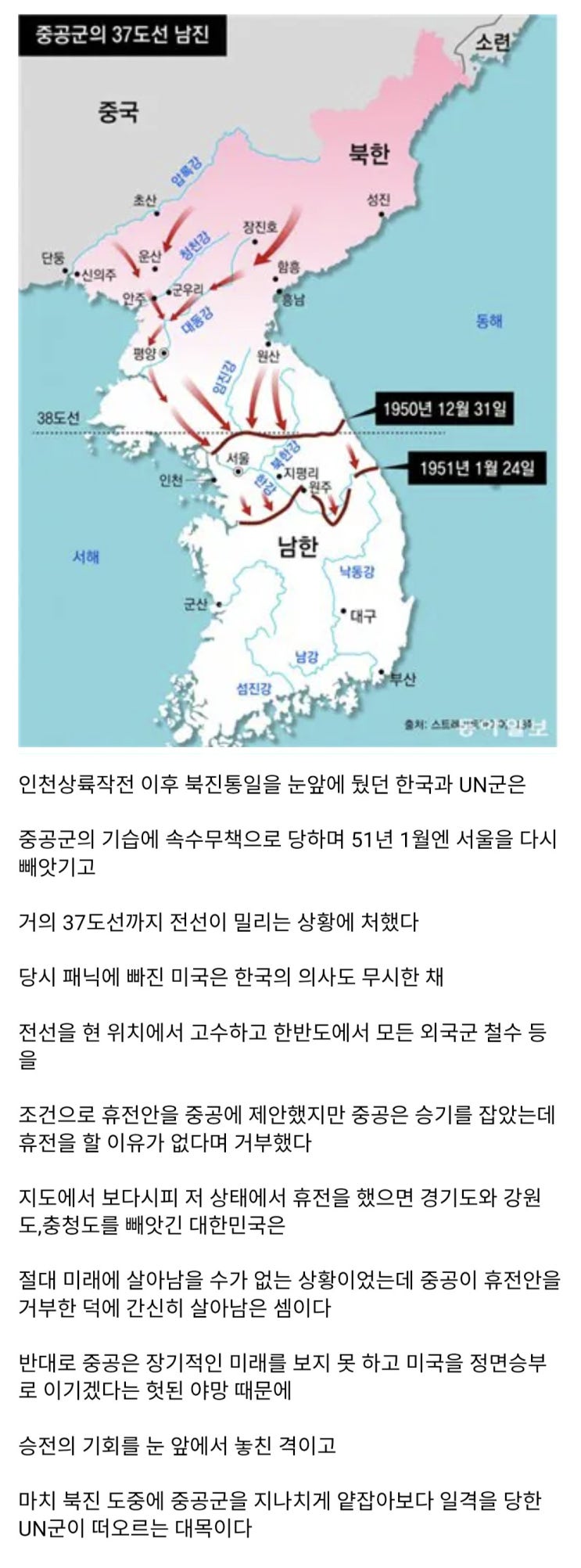  한국전 당시 대한민국이 2번째로 망할 뻔 했던 순간