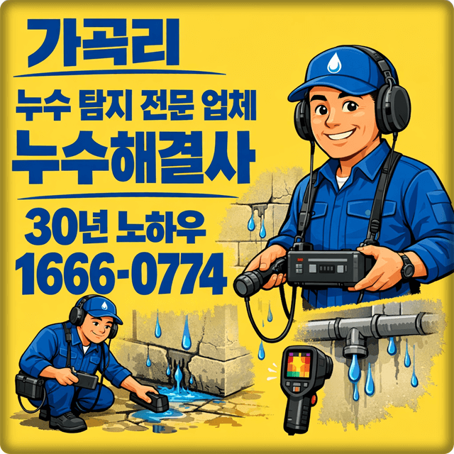  원주 지정면 가곡리 누수 탐지 전문 업체 아파트 및 주택 누수 공사