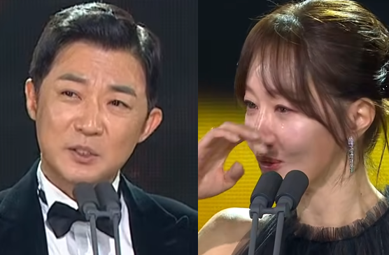 안재욱·엄지원, KBS 연기대상 대상 공동 수상… 눈물의 순간