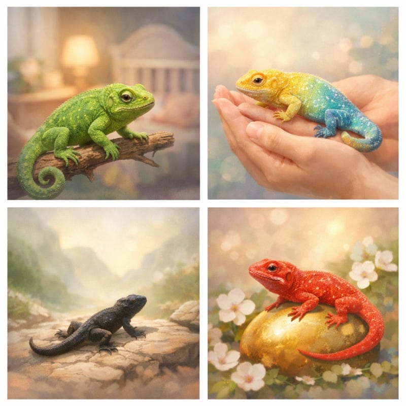 도마뱀 나오는 꿈 , 도마뱀 색이변하는 꿈 태몽 성별