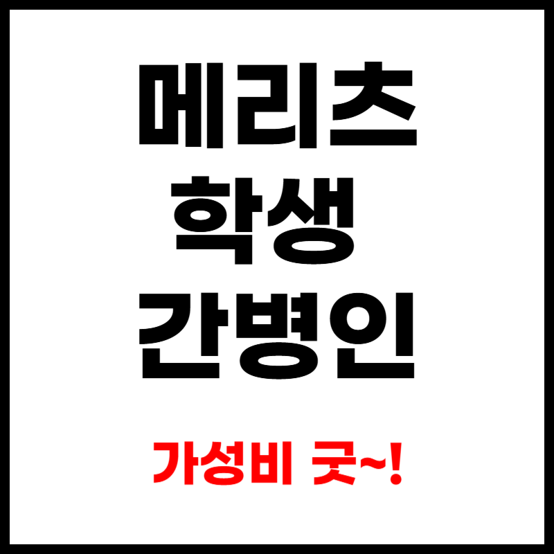 메리츠화재 중학생 고등학생 간병인보험 2만원 저렴하게 가입후기
