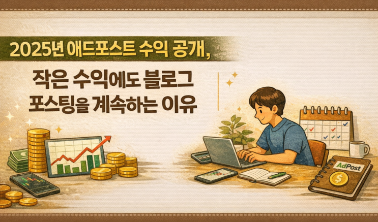  2025년 애드포스트 수익 공개, 작은 수익에도 블로그 포스팅을 계속하는 이유