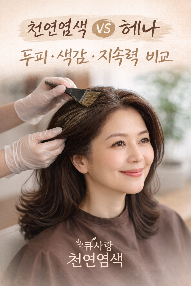  큐사랑 천연염색과 헤나염색, 무엇이 다를까요?
