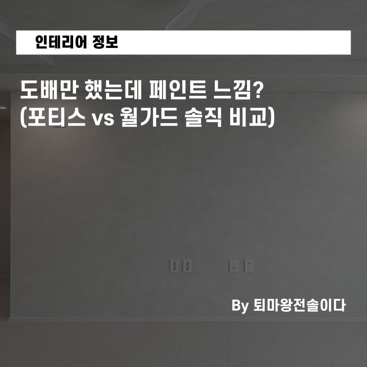  부산 아파트 인테리어, 도배만 했는데 페인트 느낌?  (포티스 vs 월가드 솔직 비교)