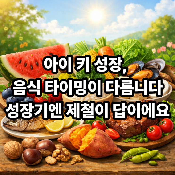   성장기 아이에게 좋은 제철음식 선택 가이드｜키·면역·집중력까지 달라집니다